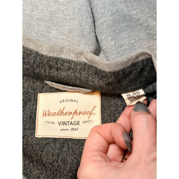 Weatherproof Vintage Gray Button Up Shirt Cotton Mens XL - Picture 4 of 6